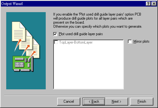 內(nèi)定值為設(shè)計為頂層與底層要鉆孔文件，且為50mil大小的圖形
