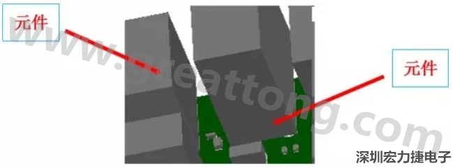 PCBA DFM問(wèn)題實(shí)例2：元件距離太近，組裝干涉 