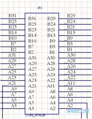  AT 總線 62 芯插槽，變成了一個(gè) 34 芯元件。