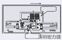 圖2：升壓電路的PCB設(shè)計(jì)示例。