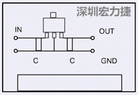 圖3：降壓電路的PCB設(shè)計(jì)示例。