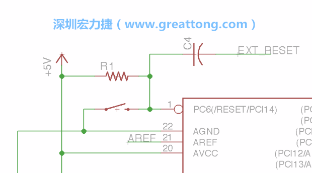 很多PCB設(shè)計(jì)者的設(shè)計(jì)不符合人體工學(xué)，他們使用很小的按鈕、不方便的元件配置和難以解讀的標(biāo)簽，千萬不要變成這樣！這次我們的設(shè)計(jì)有一個(gè)大小合適的重置按鈕（reset button）和可以清楚辨認(rèn)是否已經(jīng)接上電源的LED指示燈。