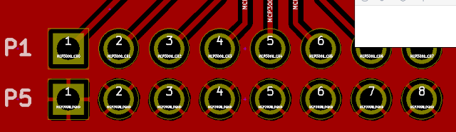 TOP層鋪鋪的狀態(tài)，到下方排pad為GND，連接GND Copper zone 都是設(shè)定Thermal relief Pad