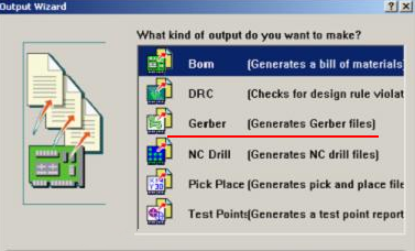 8. 檢查及初步調(diào)整后，按“Q”將單位改為“mil”，按“F、M”轉(zhuǎn)換文件，在彈出的窗口點(diǎn)“Next”進(jìn)入圖（149），選擇“Gerber”，進(jìn)入Gerber轉(zhuǎn)換操作，按“Next”進(jìn)入